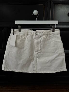 Sprovvnn NWT White Denim Cotton Mini Skirt